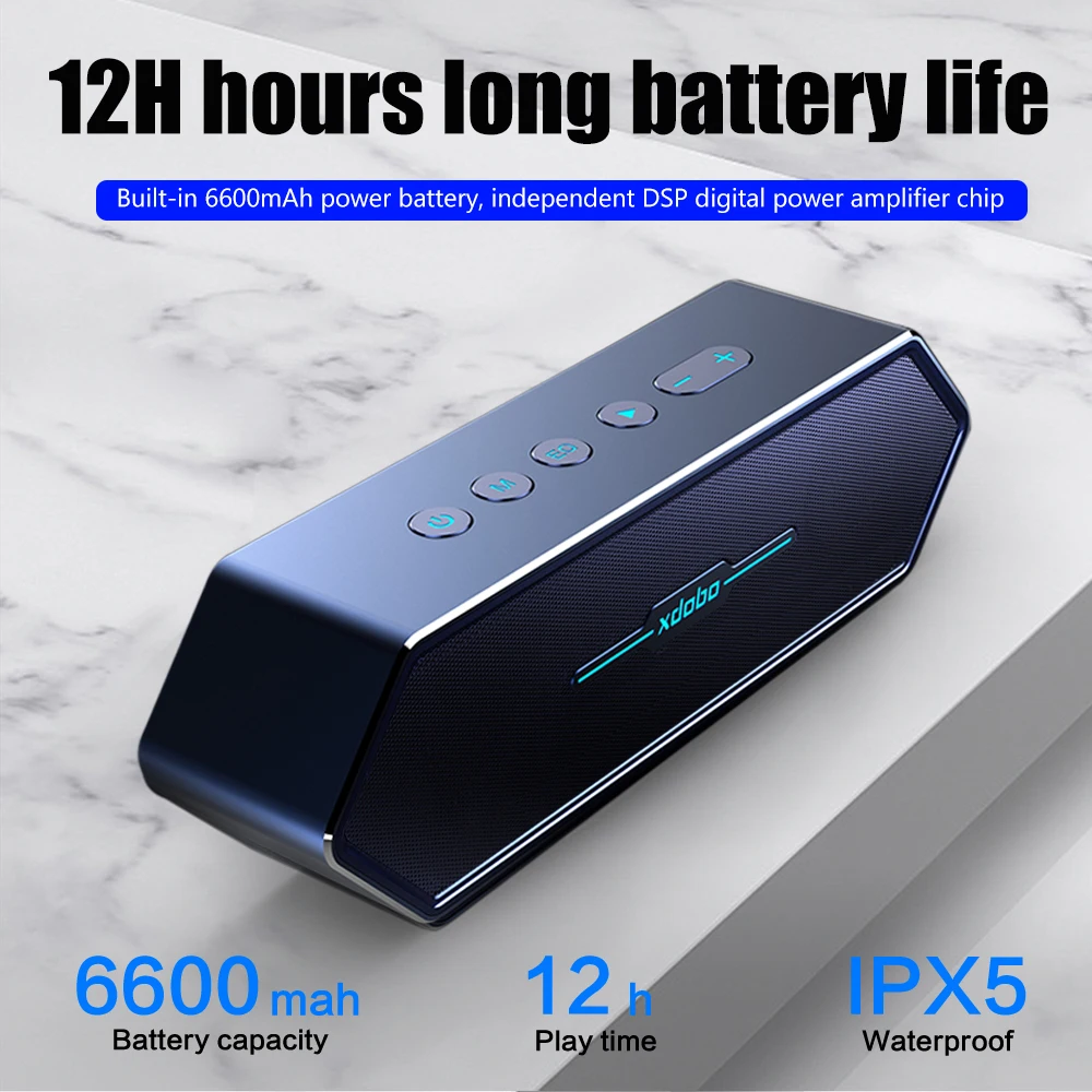 XDOBO 50 Вт высокомощная портативная игровая Bluetooth-Колонка TWS наружная