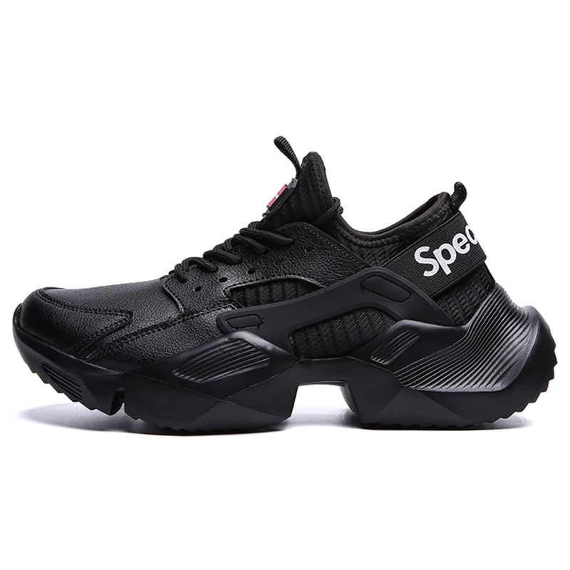 Black-4 Weweya/Новинка года; модные мужские кроссовки; дышащая обувь на массивном каблуке; нескользящая Вулканизированная обувь; zapatillas hombre; белая эластичная повязка; обувь - Цвет: Black-4