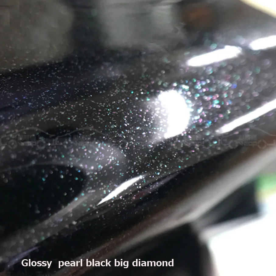 small black diamond Оберточная бумага Premium Glossy жемчужно-белый/черный Алмазный Блеск для винилового Обёрточная бумага рулон пузырьков для автомобильная пленка - Название цвета: small black diamond