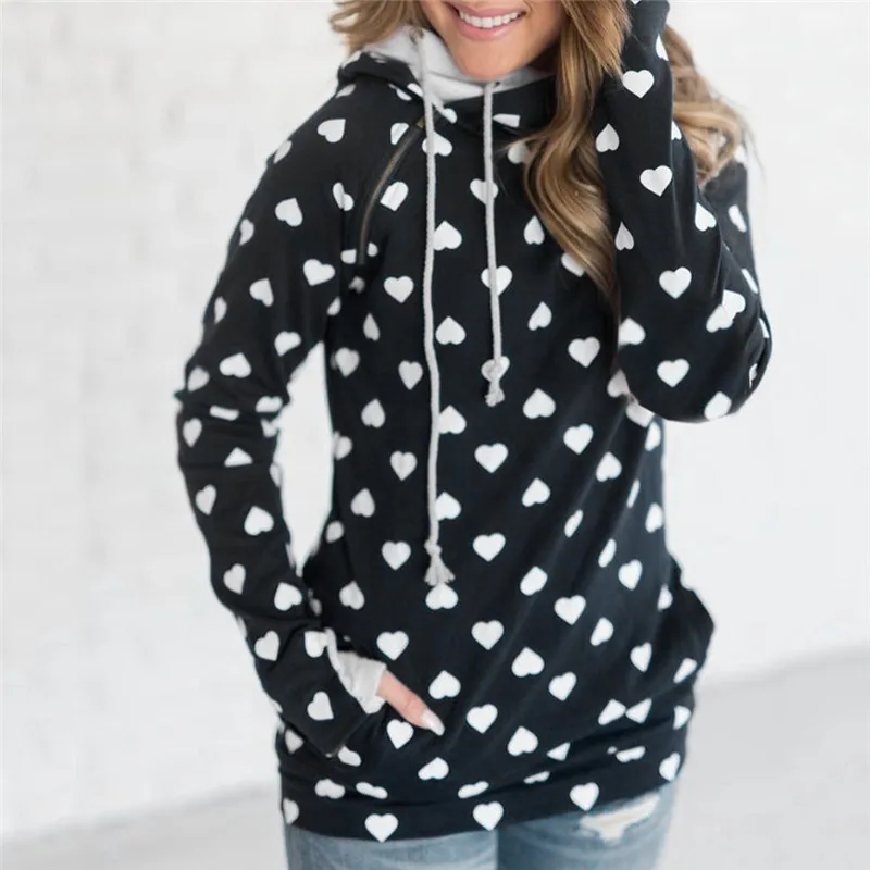 Женский джемпер на молнии сбоку розовый черный синий пуловер с капюшоном и