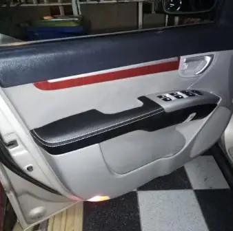 Микрофибра автомобильный подлокотник кожаная дверь панель интерьер стикер