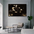 Винтажные настенные плакаты и принты для кино Godfather, черно-белые картины на холсте крестного отца для гостиной