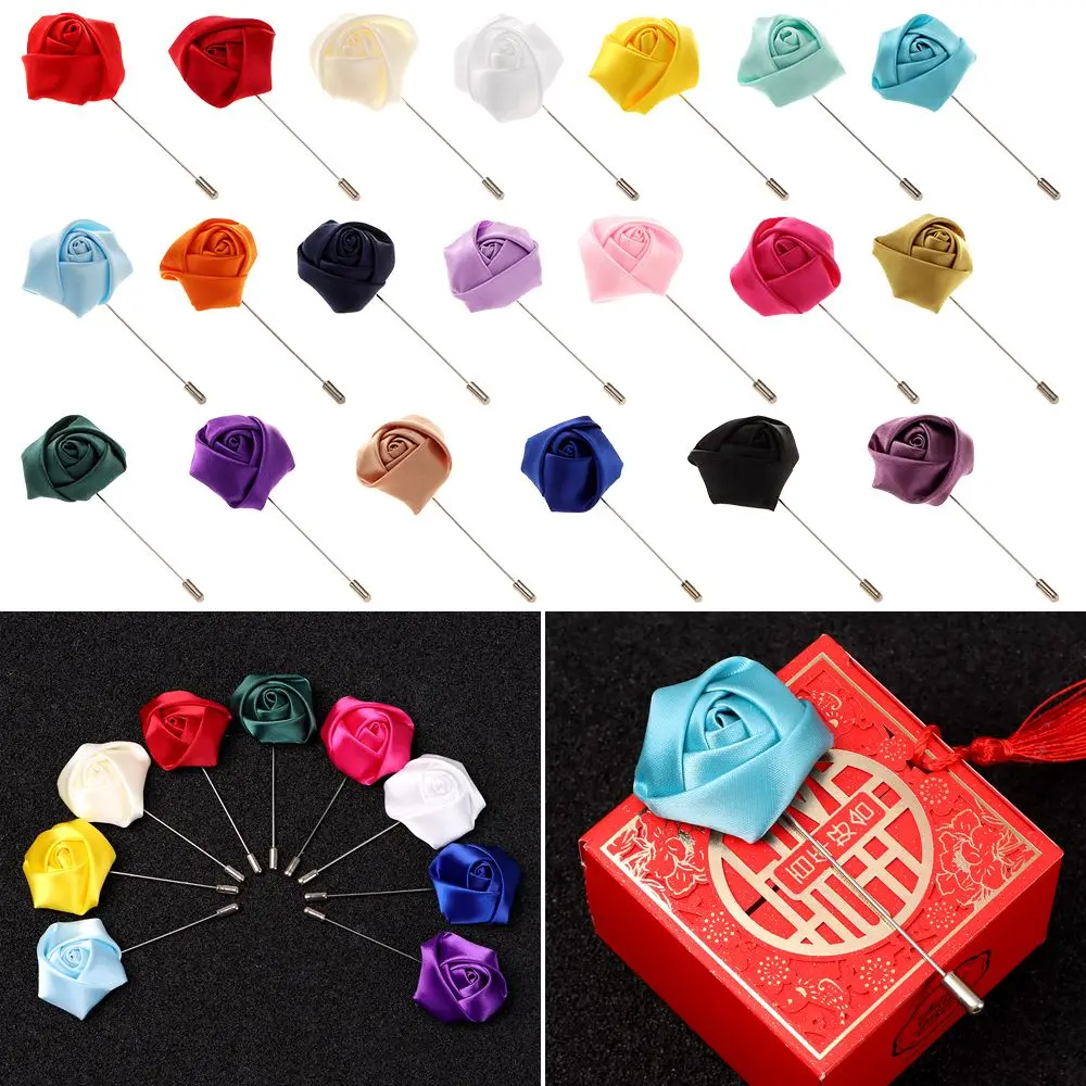 

Decor Fashion Brooch Pin Lapel Pin Groom Boutonniere Rose Flower Brooch Men Wedding Boutonniere Best Man Corsage