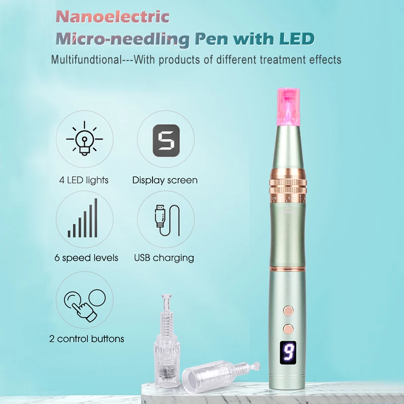 Dr Pen Microneedle Derma ручка 2021 новейший картридж Nanoelectric Micro needling с светодиодный для