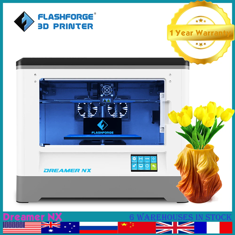 Bestellen Flashforge Träumer NX 3d Drucker Patent Extruder Temperatur Überwachung Heizung Bett Volle Farbe Touch Screen Smart Impresora 3d