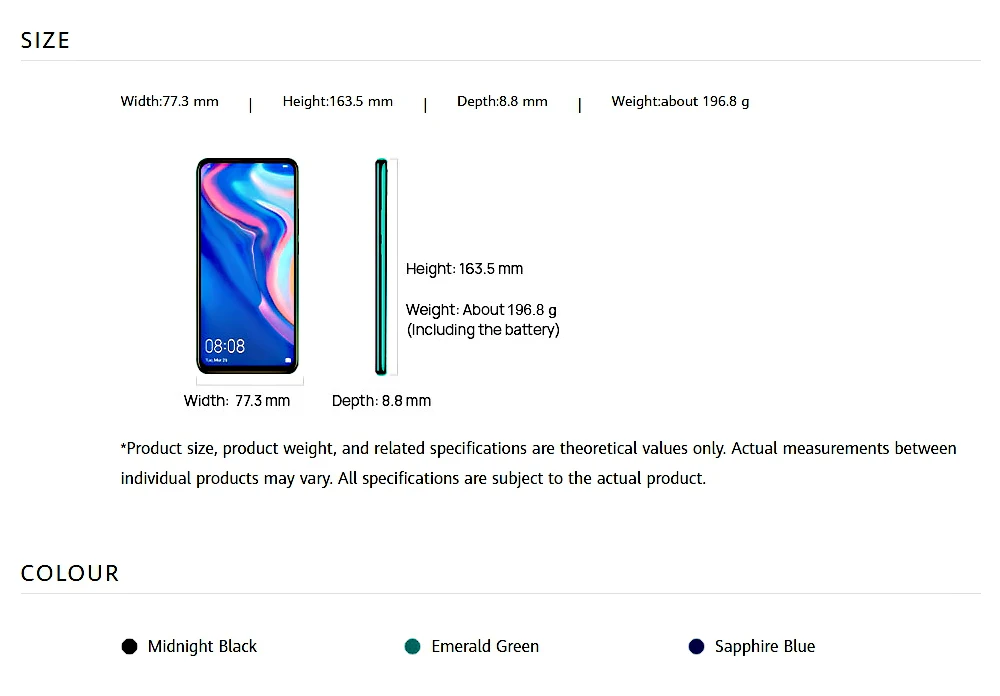Huawei Y9 Prime глобальная версия 4 Гб 128 ГБ 16 МП Автоматическая всплывающая камера Тройная камера полный вид дисплей 4000 мАч
