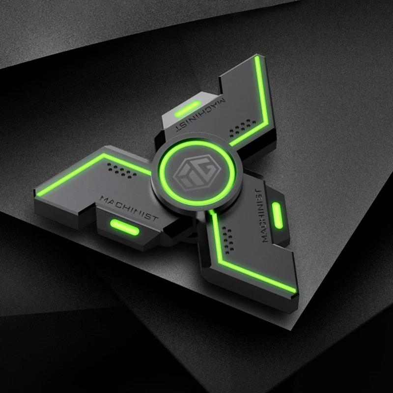 Spinner luminoso multifunci&oacute;n para aliviar el estr&eacute;s, giroscopio de mano, armadura mec&aacute;nica de aleaci&oacute;n de Metal, juguete para regalo-2