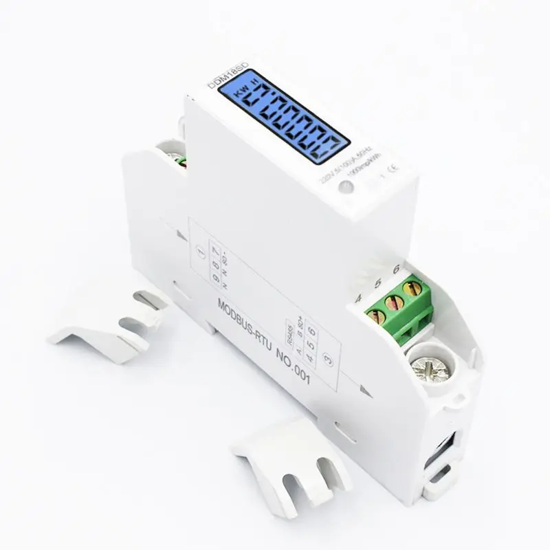 5(100A) однофазный Din рейка RS485 Modbus RTU счетчик энергии кВт/ч ватт энергии|Измерители