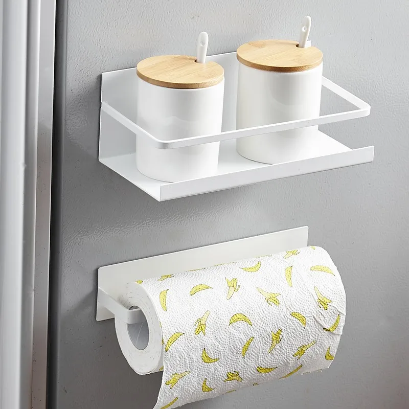 

Полка для холодильника, боковое хранилище, магнитная кухонная настенная наружная боковая салфетка, маслопоглощающие листы, вешалка для хол...