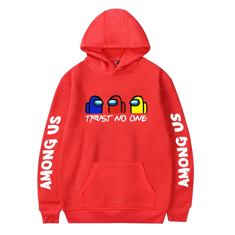 

Cartoon Print Trust No One Hoodies Sweatshirt Fashion Men Women Hooded Pullover Long Sleeve Couple Hoodie Hoody White Black Tops