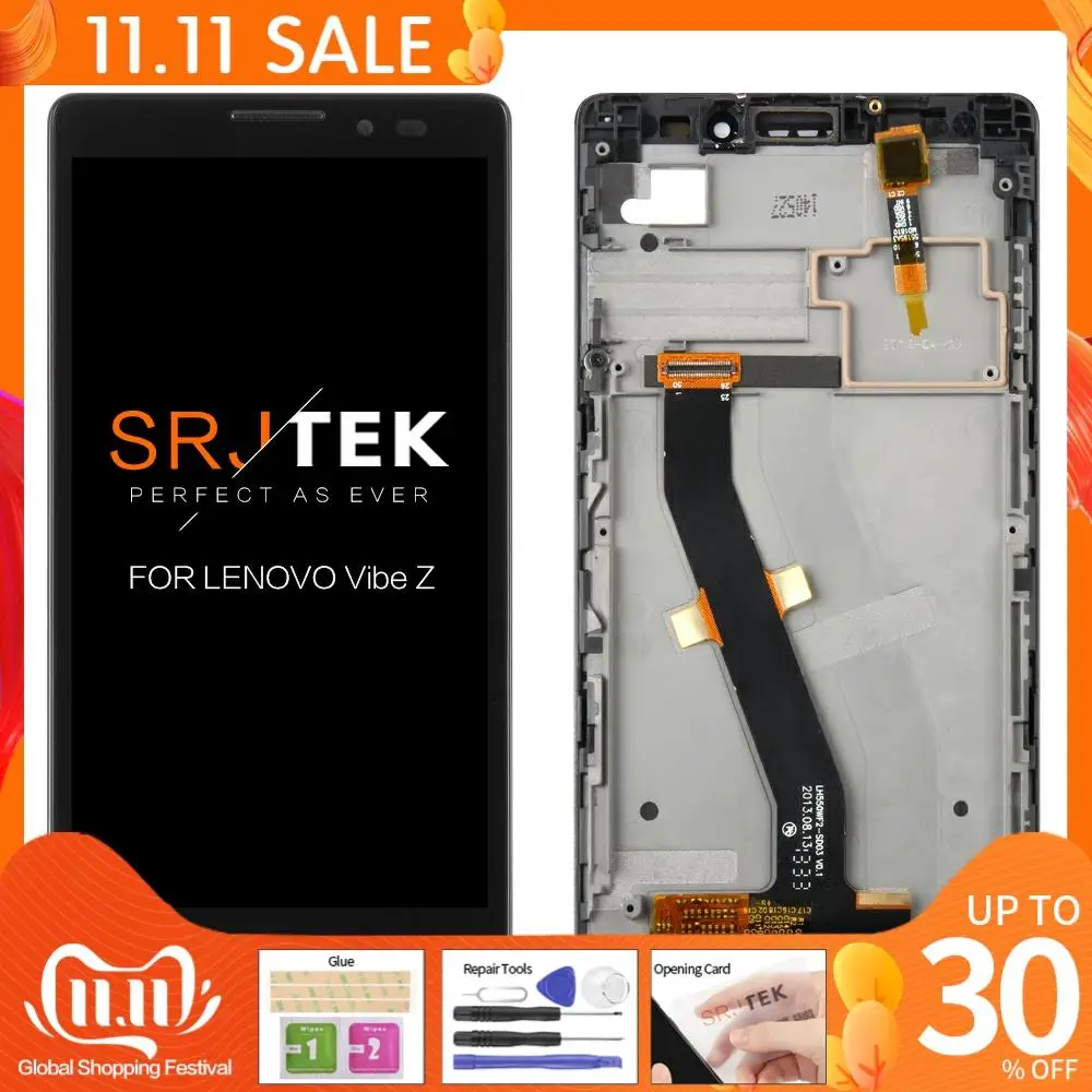 100% протестированный сенсорный ЖК Экран Lenovo Vibe Z для дисплей дигитайзер в сборе