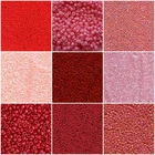 Разноцветные Бусины Бошам, из чешского стекла, красные, розовые, зеленые, с разделителем, Хрустальная сумка для ювелирных изделий, для рукоделия, Украшение Колье г.