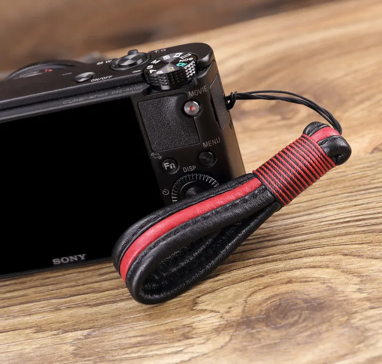 Кожаный ремешок для камеры ручной работы, шнурок-браслет для телефона sony A6000/A5100/NEX5T Canon G7X/G1X Fujifilm X100