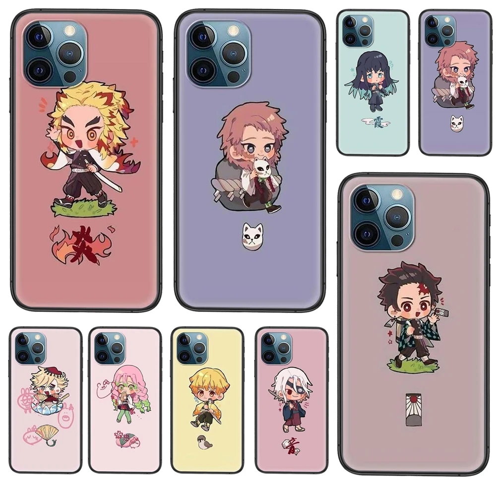 Дешевый мужской защитный чехол для телефона кавайный аниме Apple Iphone 11 12 Pro 7 Xr X Xs Max 8
