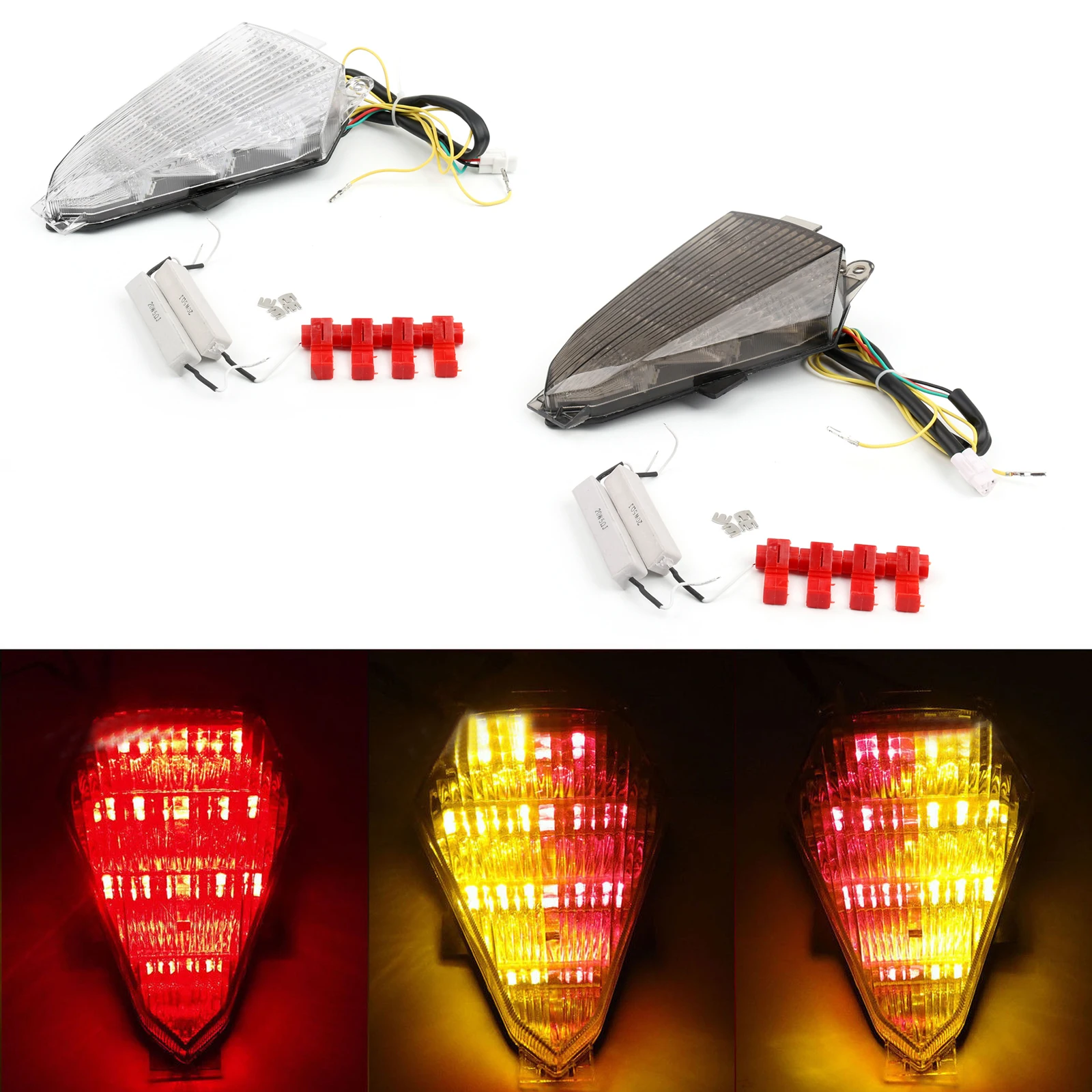 

Areyourshop for Ducati Monster 400/600/620/695/750/800/900/1000 Integrated LED Tail Light Turn signals Motorcycle TailLight Part