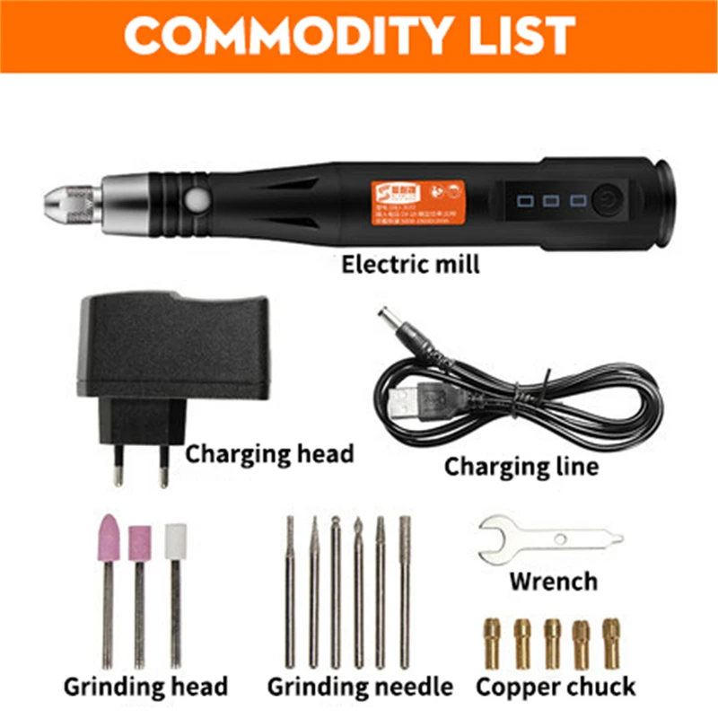 

Cordless Electric Grinder Engraving Engraver Pen Mini Drill Electric Rotary Tool Grinding Carve Tool for DIY Jewelry Metal Wood