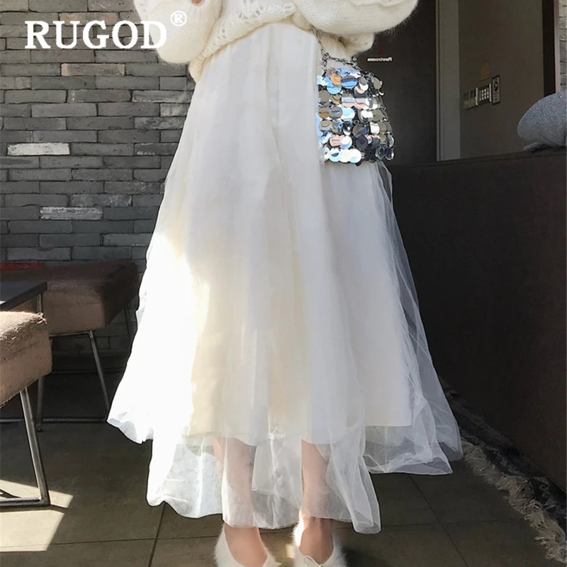 RUGOD Elegant women sweater Korean ins solid round neck hollow out white knitted pullovers female 2019 Casual winter clothes | Женская