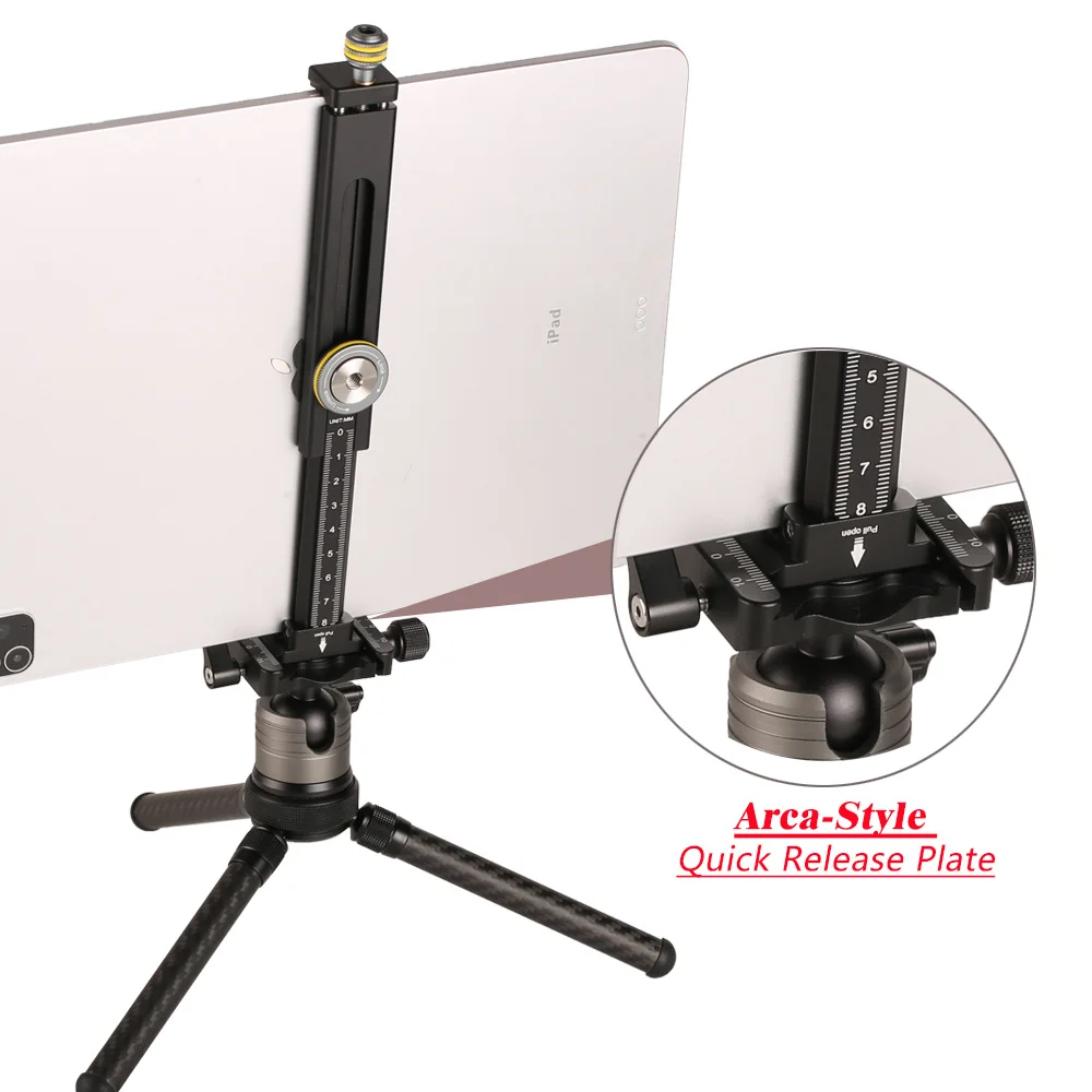 Aluminum Tablet Holder for Tripod Mount Adapter 1/4" Screw Arca Swiss Rail Compatible with iPad 1 2 3 4 Mini Air Pro | Компьютеры и