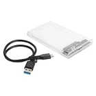 Пластиковый прозрачный чехол для жесткого диска SSD 2,5 дюйма, корпус для жесткого диска SATA 3-USB, детали безопасности для домашнего компьютера