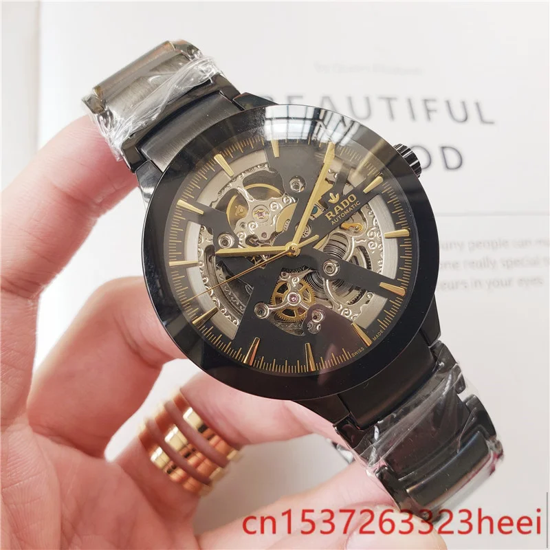 

RADO watch men's skeleton automatic mechanical AAA watch gold skeleton retro men's women watch quartz watch