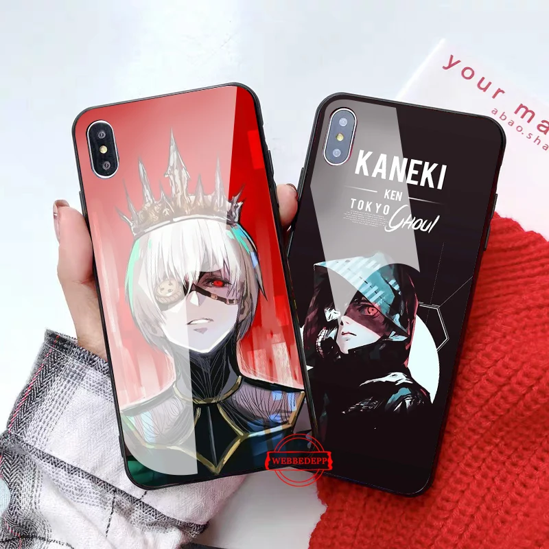 

Tokyo Ghouls Glass Phone Case for Apple iPhone 11 Pro X XS Max 6 6S 7 8 Plus 5 5S SE