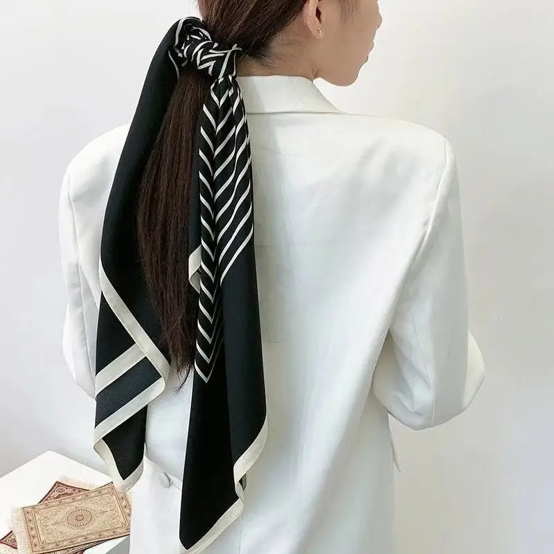 

2021 new women's new fashion headdress 90x90 square towel cfnbavest brand garden scarf new office Cape
