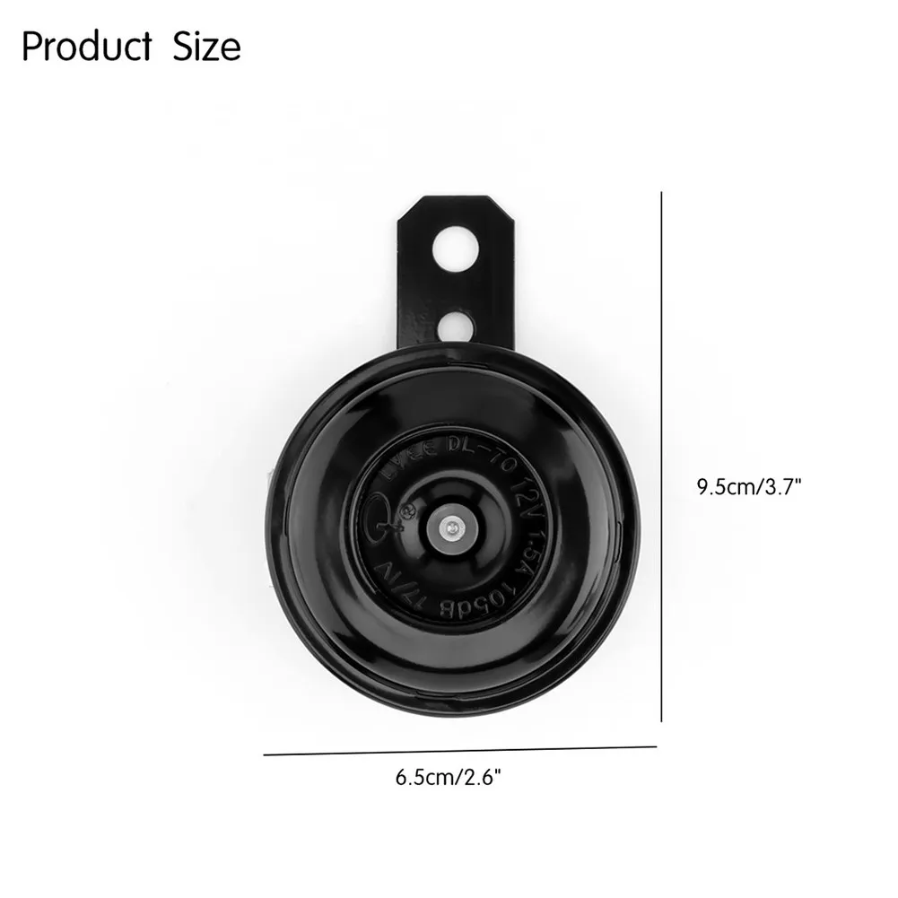 

Small Motorcycle Horn Waterproof Black Electric Loud Motor Spare Parts