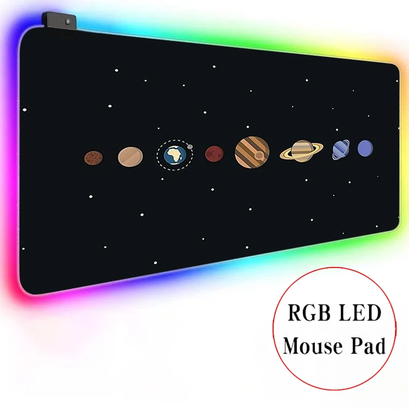 

Universe Starry Sky 90x40cm Gaming Large Anime Mousepad RGB Computer Mouse Pad Gamer Mause Pad LED Backlit Mat Keyboard Desk Mat