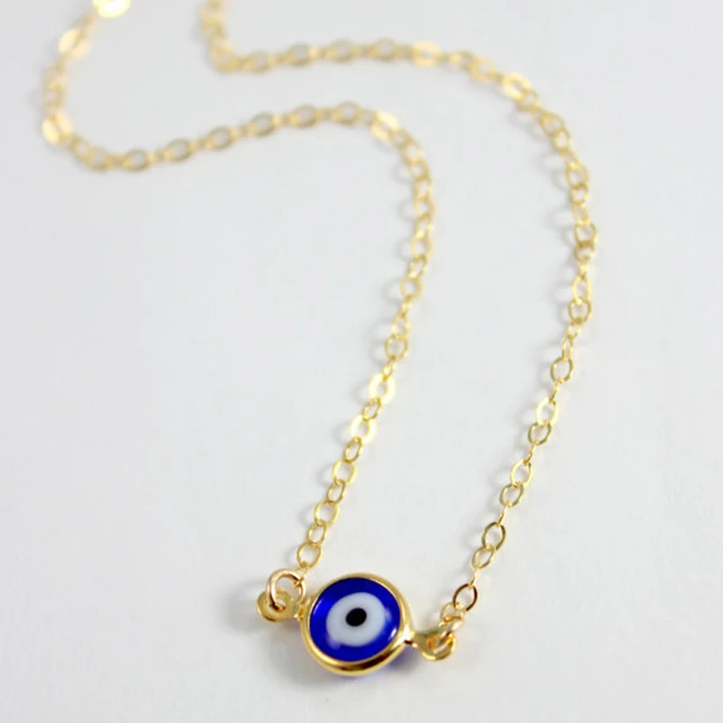 

Eye Of The Devil Necklace Pendant Turkey Blue Eye Accessories 2022 Hot Wholesale Lucky Clavicle Chain Jewelry For Women As Gift