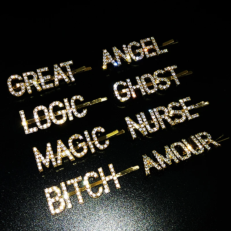 Женские/женские шпильки для волос под заказ необычные заколки с надписью Love GREAT