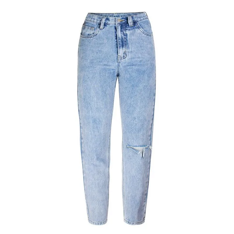 Винтажные джинсы МОМ с высокой талией из 100% хлопка женские свободные джинсовые