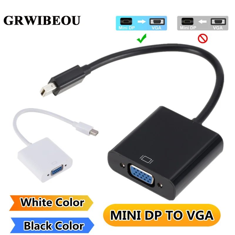 Адаптер Grwibeou MINI DP-VGA мини папа-Мама конвертер для ПК ноутбука монитора проектора |