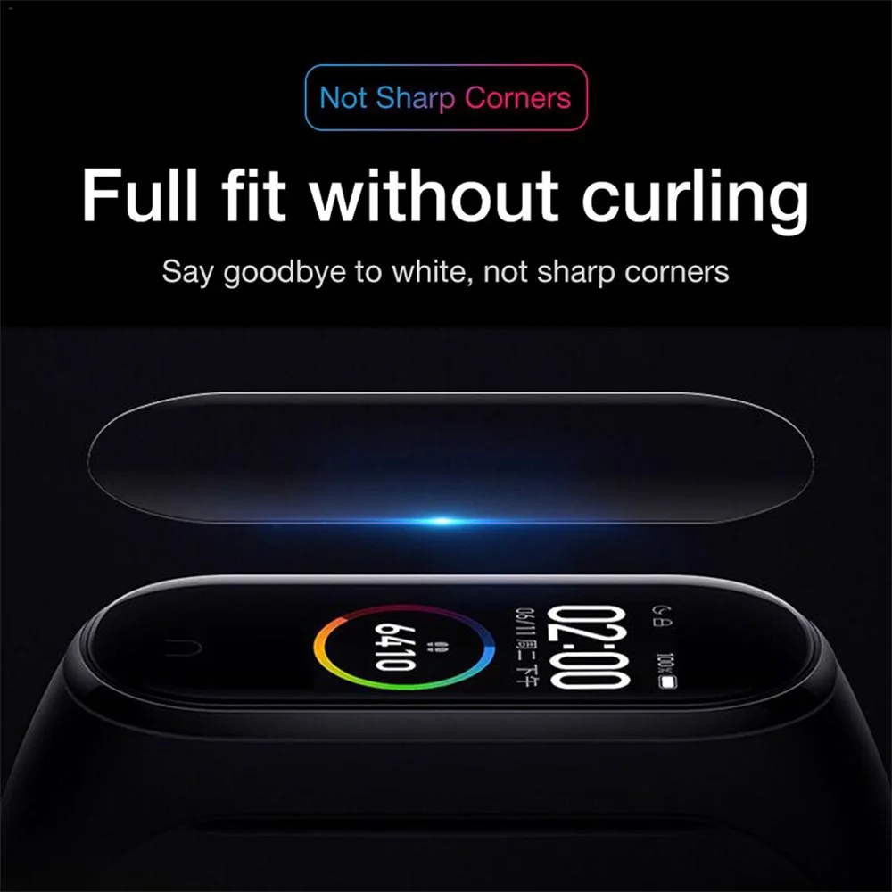 1/2/3/5 шт для Xiaomi Mi Band 5 smartwatch Мягкий ТПУ гидрогель пленка среднего класса против