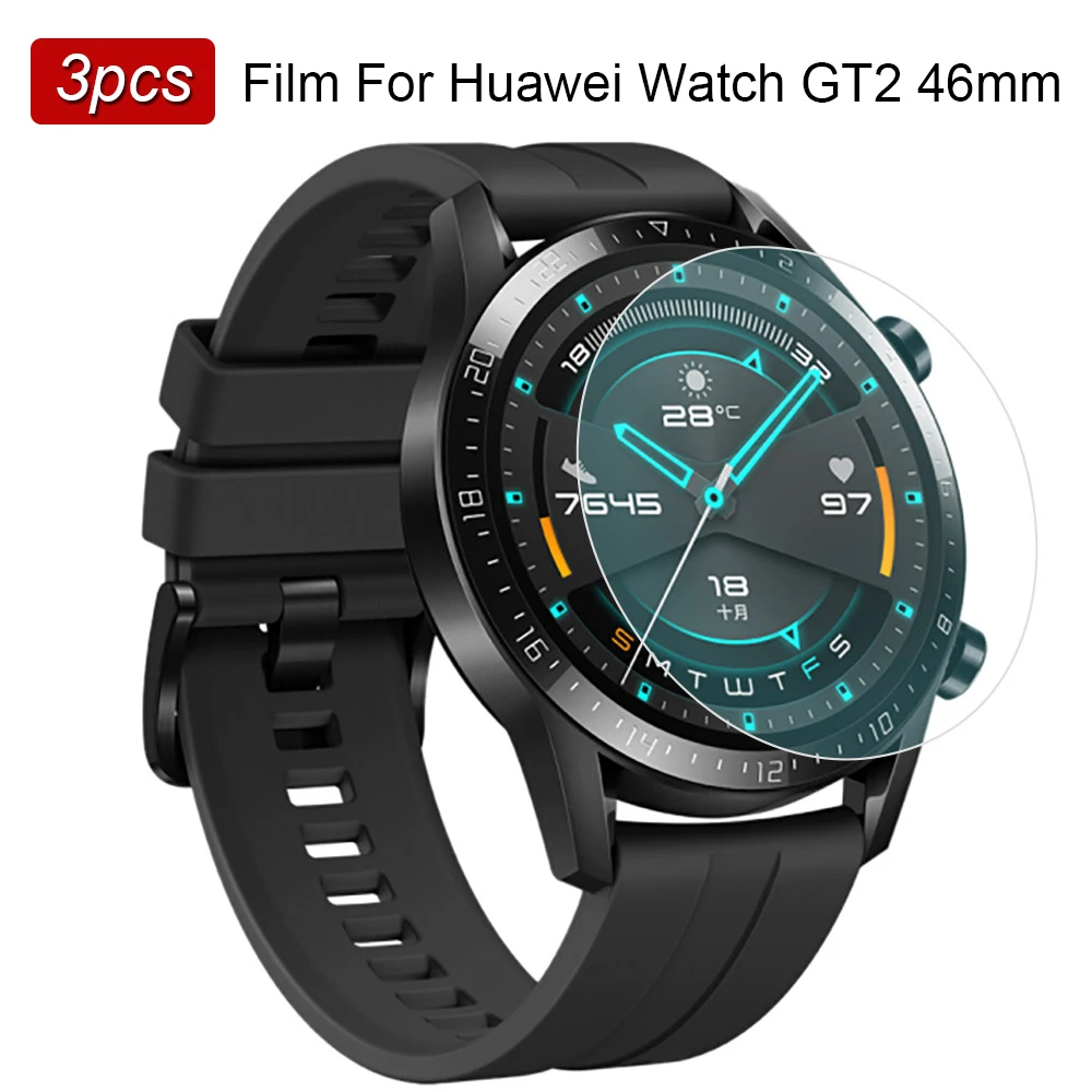3 шт. Взрывозащищенная пленка для Huawei Watch GT 2 46 мм GT2 защита экрана ТПУ без пузырьков