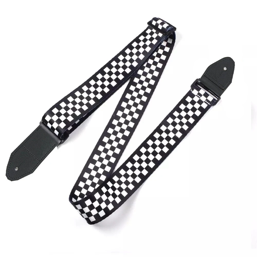 gitarre strap stickerei gürtel einstellbare jacquard band mit leder ende für bass elektro akustik folk gitarre musical instrument free globa