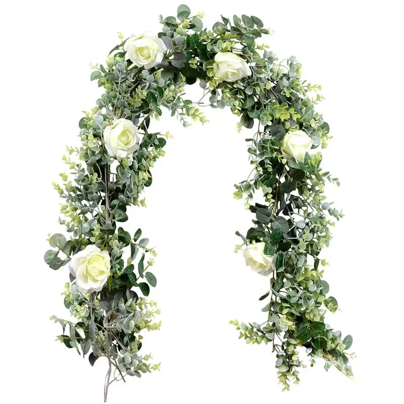 

Artificial Flower Garland Multipurpose Decorative Rose Flower Vine Hanging Vine