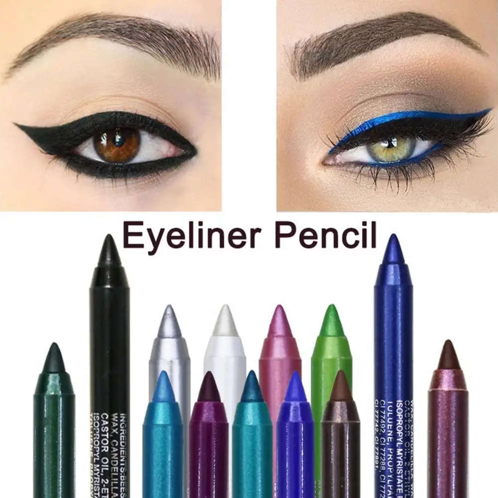 

14 Colors Waterproof Long-lasting Pearly Lustre Eye Shadow Stick Pen Cosmetic