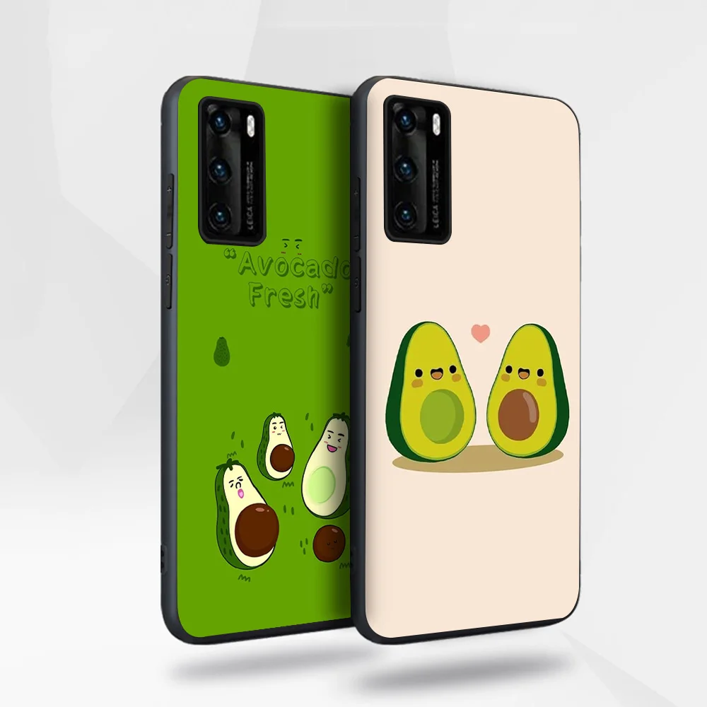 

Fashion Avocado Case for Huawei P40 P30 P20 Honor 30 20 10 30S Mate 40 30 20 Lite Pro P Smart Plus 2019 Soft Silicone TPU Fundas