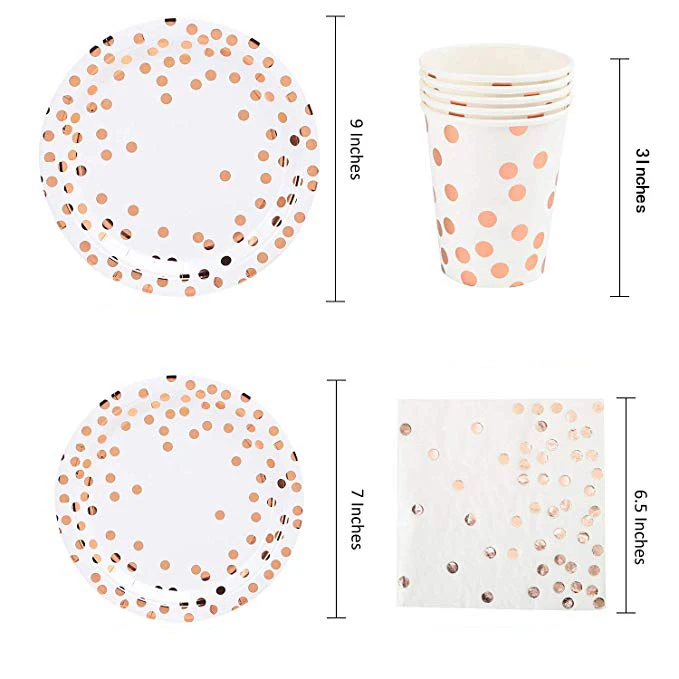 Свадебные принадлежности розовое золото бумажные украшения для детского душа