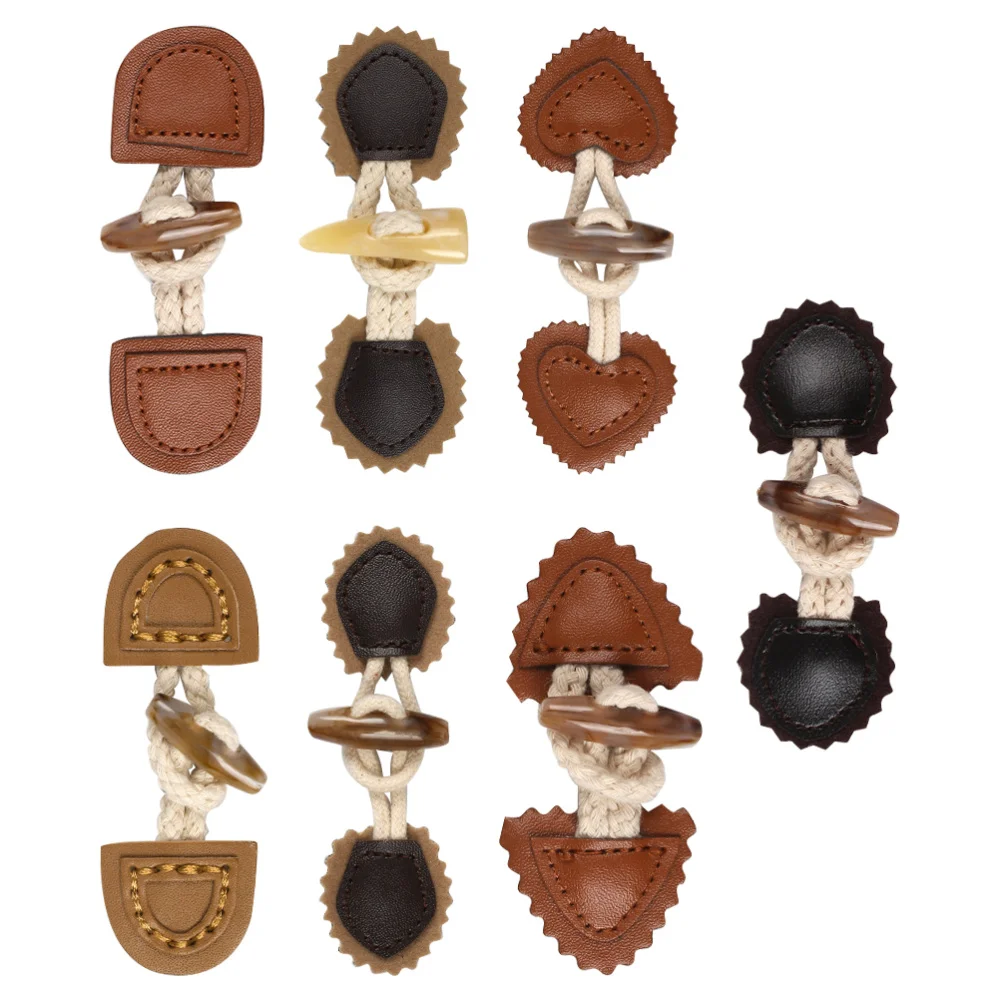 

7Pairs Resin Toggle Closure Kids Clothes Horn Button Chic Clothing Acccessory