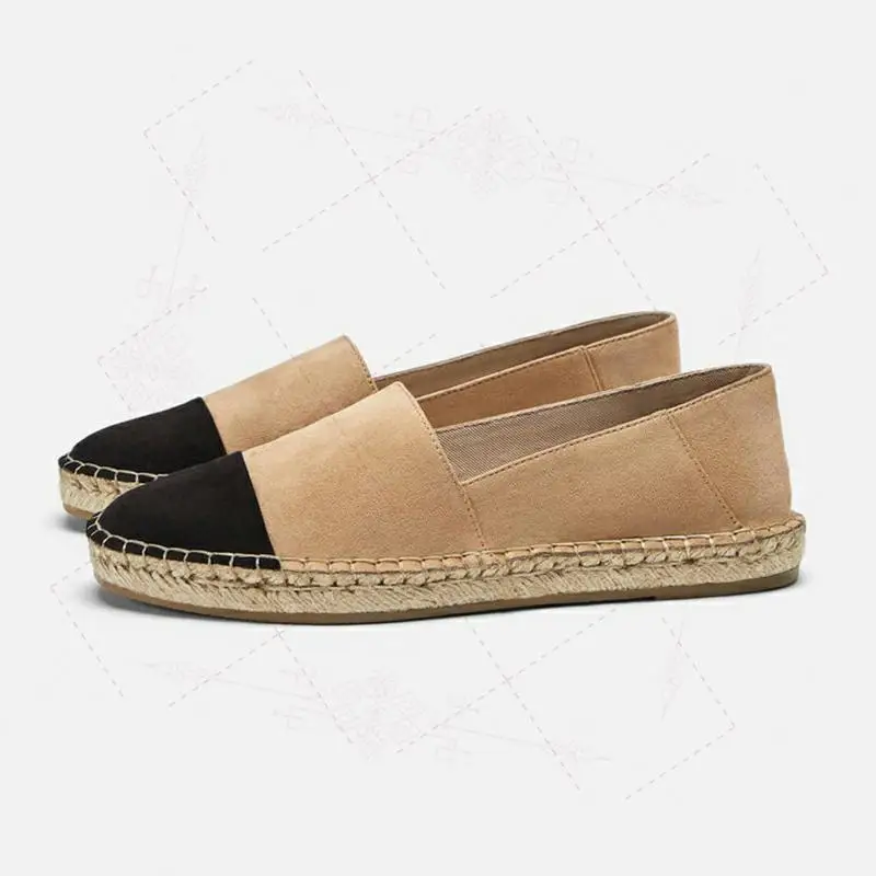 Туфли на плоской подошве; женские модные лоферы; chaussures femme; соломенная трикотажная женская обувь; повседневная обувь с круглым носком; Zapatos De Mujer