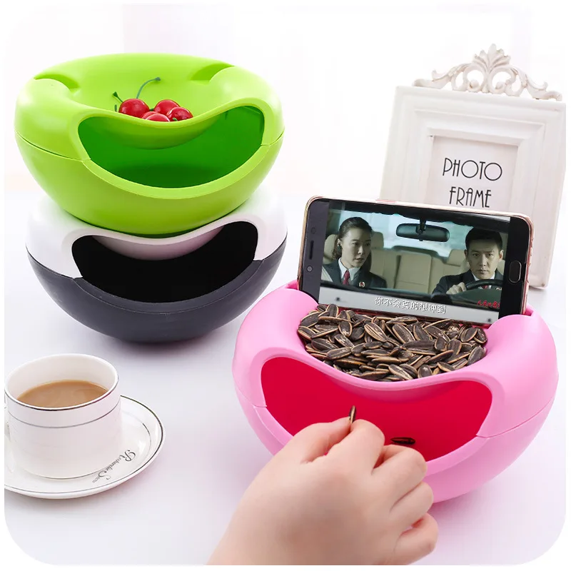 Креативный пластиковый ящик для хранения с держателем сотового телефона LazyDesign