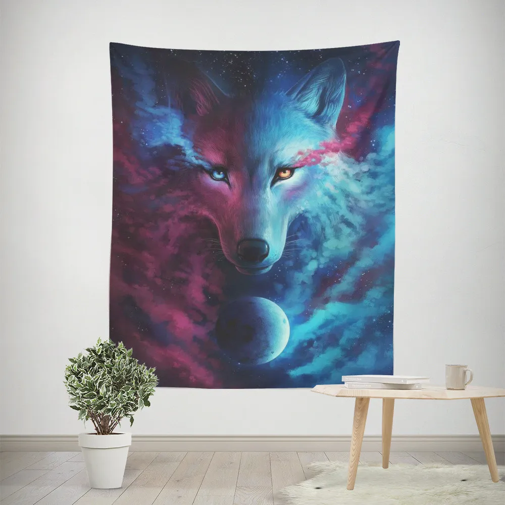 Святой Животные настенный гобелен 3d декор Лев Волк тигр гобелены покрывало