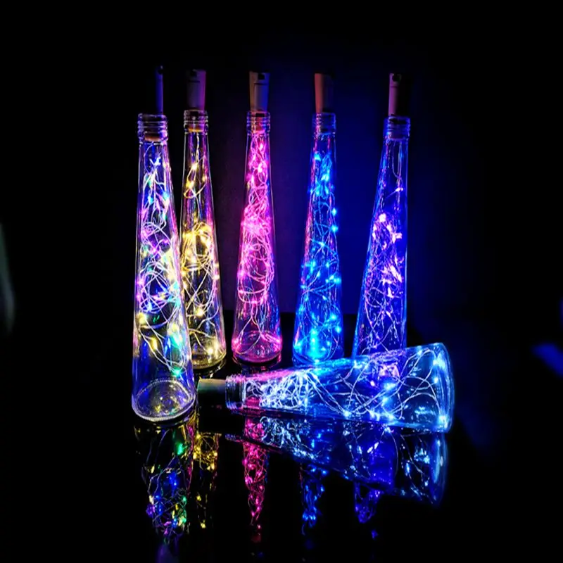 2 м 20 светодиодных ламп для бутылок медная проволочная гирлянда атмосферная
