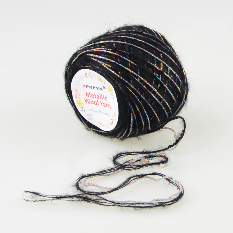 250 г/лот шерстяная металлическая пряжа для ручного вязания мохеровая крючком