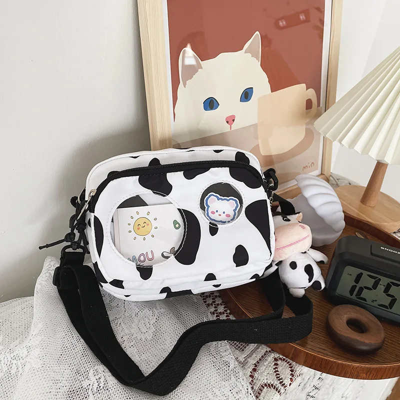 

Cow Print Original Designer Women Messenger Nylon Handbags Crossbody Bags For Women Shoulder Bag Bolsos Mujer Clutch Feminina