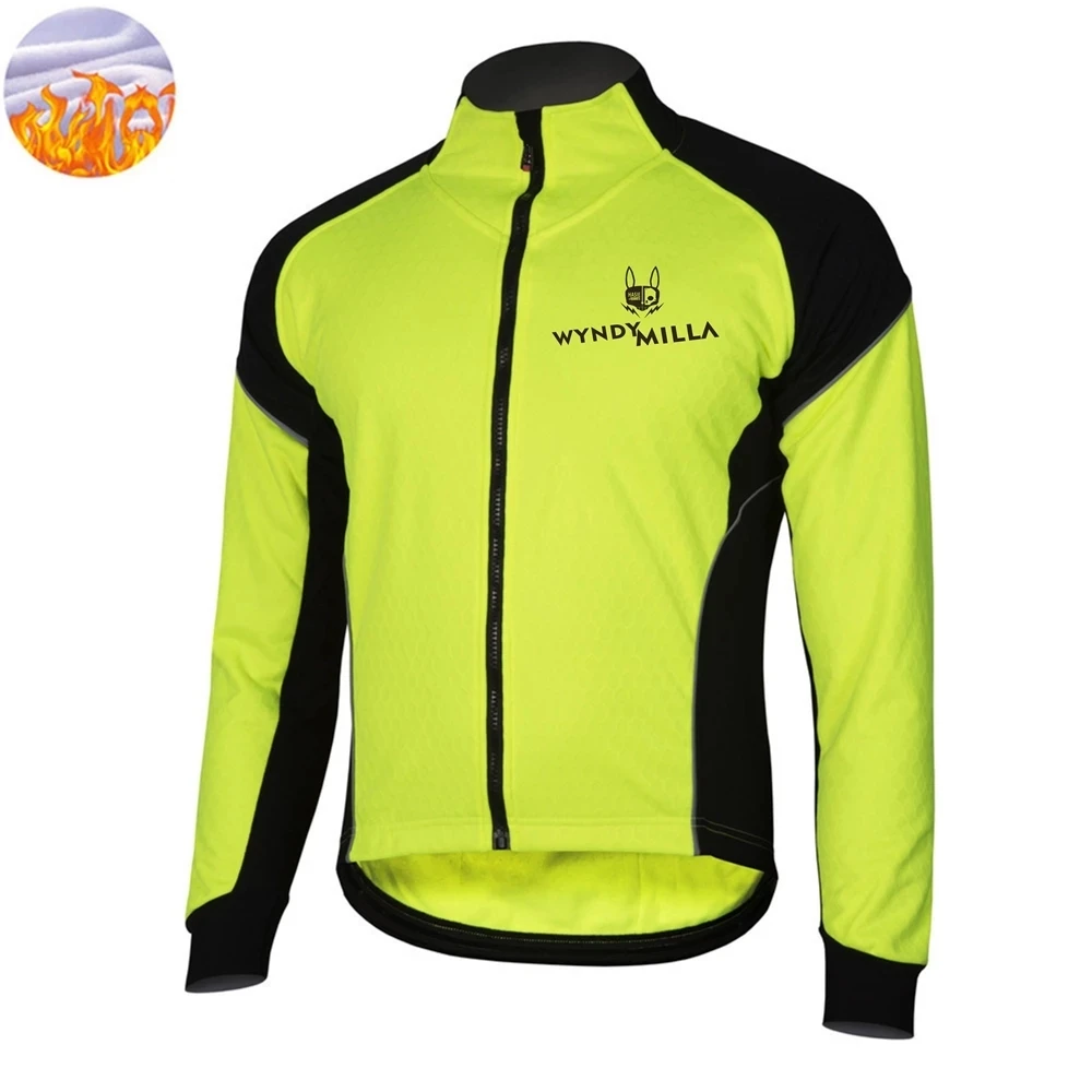 

Wyndymilla Winter Thermal Fleece Jersey Cycling Jacket 2021 men's Long Sleeve Multifunction Jacket Bike Ropa Ciclismo Coat Top