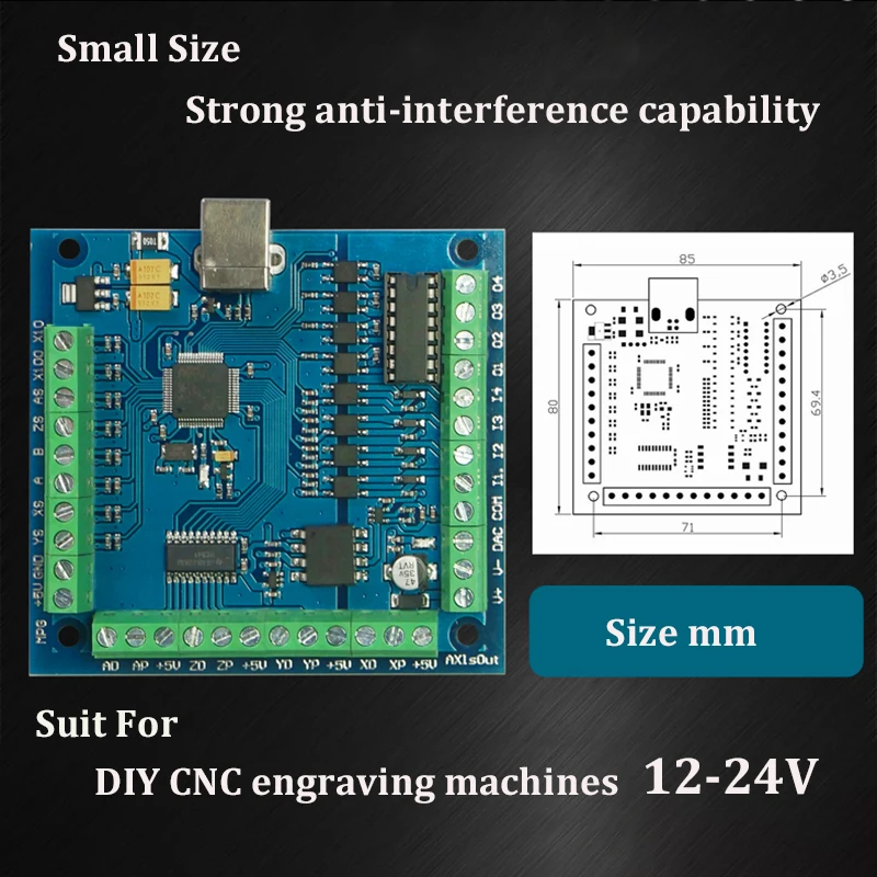 Maxgeek MACH3 4 Axis USB CNC Control ler Card Гладкий Степпер Motion Mach3 плата управления для гравировки