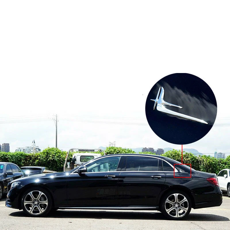 

2Pcs Lengthened Standard Sticker Set Silver Accessories Trim Practical