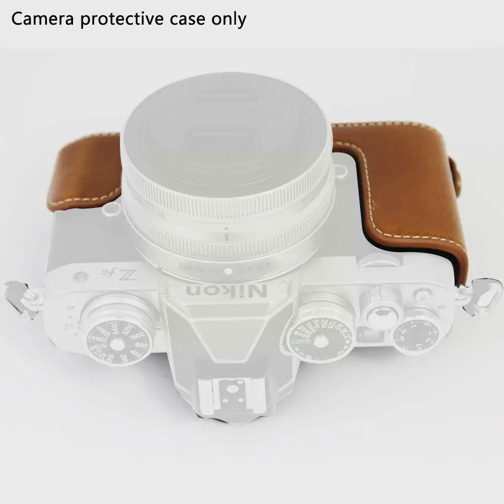 1pcs retro leather camera protector bag grip strap lens cap for zfc with 16 50mm or 28mm lnes camera accessories u9n8 e0o2 free global shipping